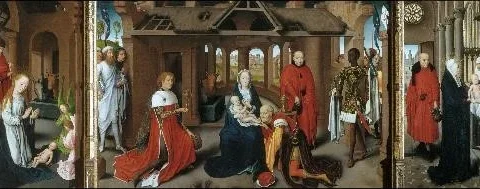 TRÍPTICO DE LA ADORACIÓN DE LOS REYES MAGOS HEMLING MUSEO PRADO