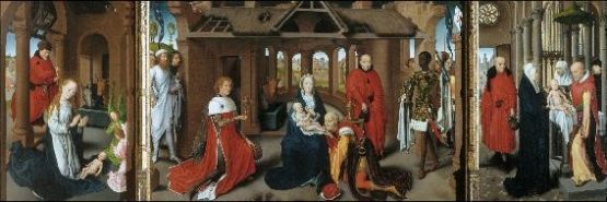 TRÍPTICO DE LA ADORACIÓN DE LOS REYES MAGOS HEMLING MUSEO PRADO