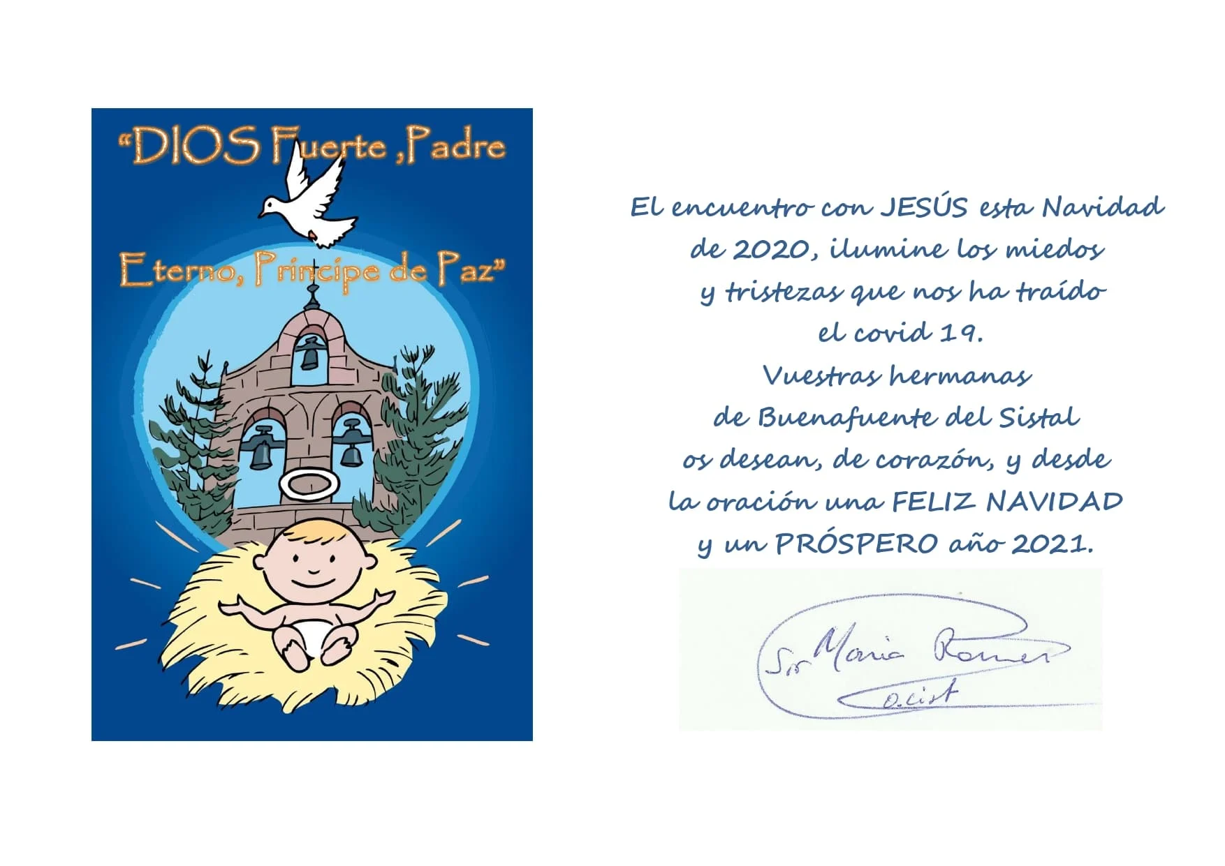 Felicitacion monjas Buenafuente dic 2020