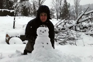 Disfrutando de la nieve