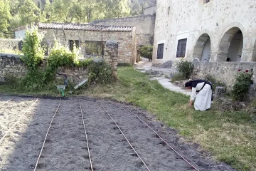 Huertillo recién sembrado
